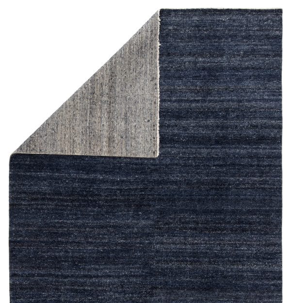 Origin Hand-Knotted Solid Dark Blue Area Rug (6'X9')