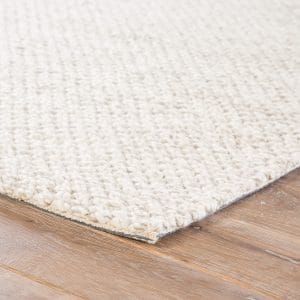 Karlstadt Handmade Solid Taupe/ White Area Rug (2'X3')