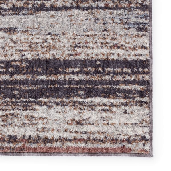 Vibe by  Favre Abstract Light Gray/ Charcoal Runner Rug (3'X8')