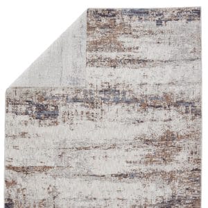 Vibe by  Shale Abstract Light Gray/ Tan Runner Rug (3'X8')