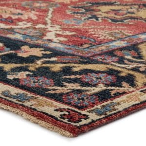 Aika Hand-Knotted Medallion Red/ Multicolor Area Rug (6'X9')