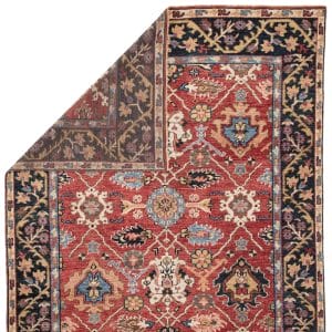 Aika Hand-Knotted Medallion Red/ Multicolor Area Rug (6'X9')