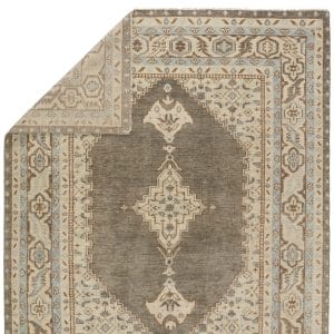 Farwell Hand-Knotted Medallion Blue/ Ivory Area Rug (8'X10')