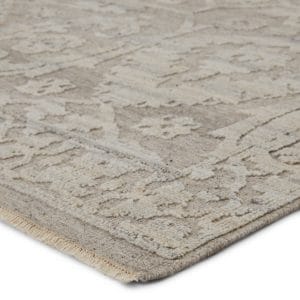 Ayres Hand-Knotted Floral Taupe/ Gray Area Rug (6'X9')