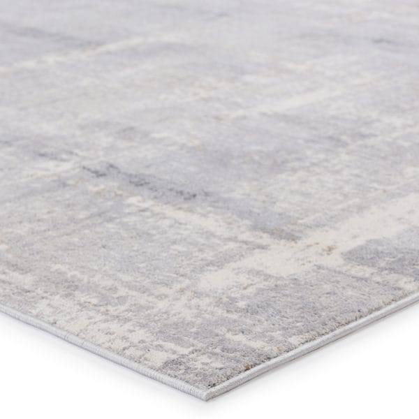 Vibe by  Lavato Abstract Light Gray/ Cream Runner Rug (3'X8')