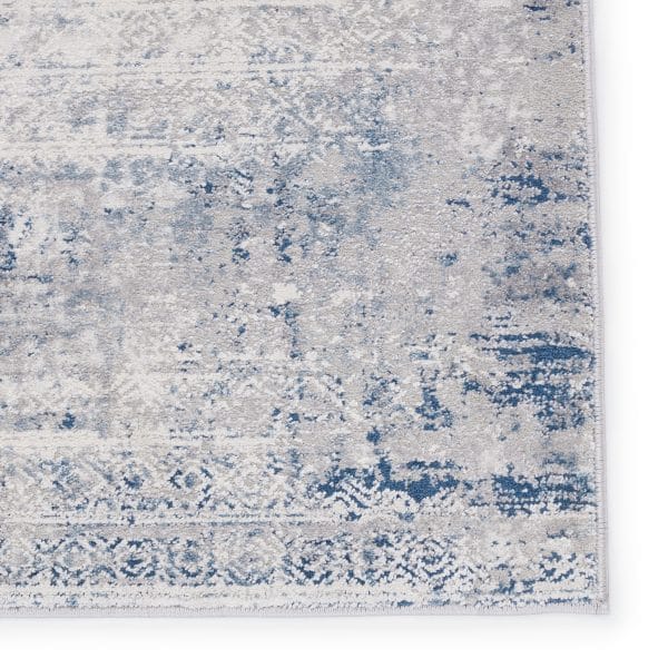 Vibe by  Werner Tribal Gray/ Blue Runner Rug (3'X8')