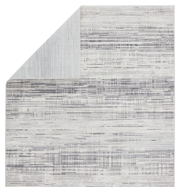 Vibe by  Zesiro Abstract Gray/ Ivory Runner Rug (3'X8')