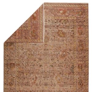 Ballast Hand-Knotted Oriental Gold/ Pink Area Rug (8'X10')