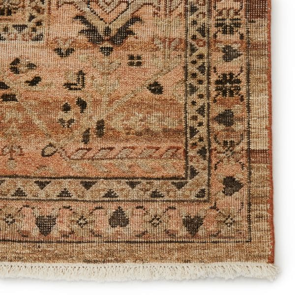 Cadence Hand-Knotted Oriental Tan/ Pink Area Rug (6'X9')