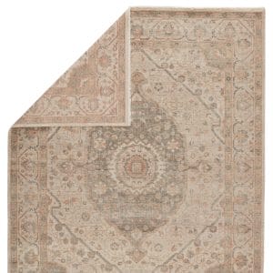 Dynasty Hand-Knotted Medallion Gray/ Tan Area Rug (6'X9')