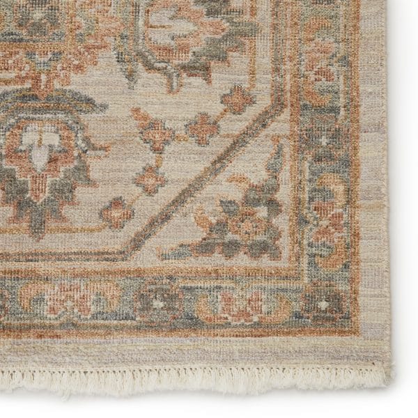 Dynasty Hand-Knotted Medallion Gray/ Tan Area Rug (6'X9')