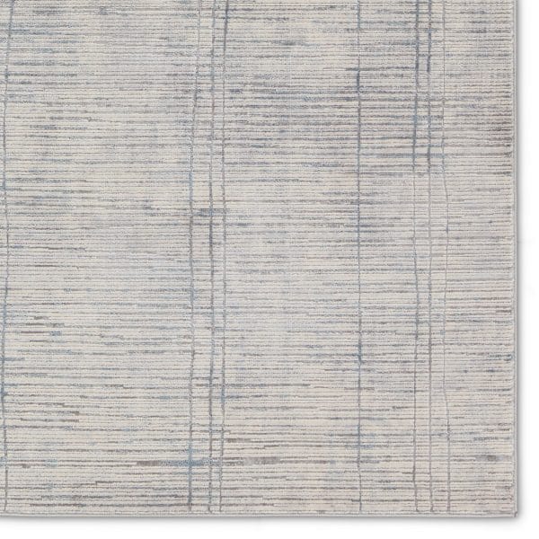 Paolini Striped Cream/ Blue Runner Rug (2'6"X10')
