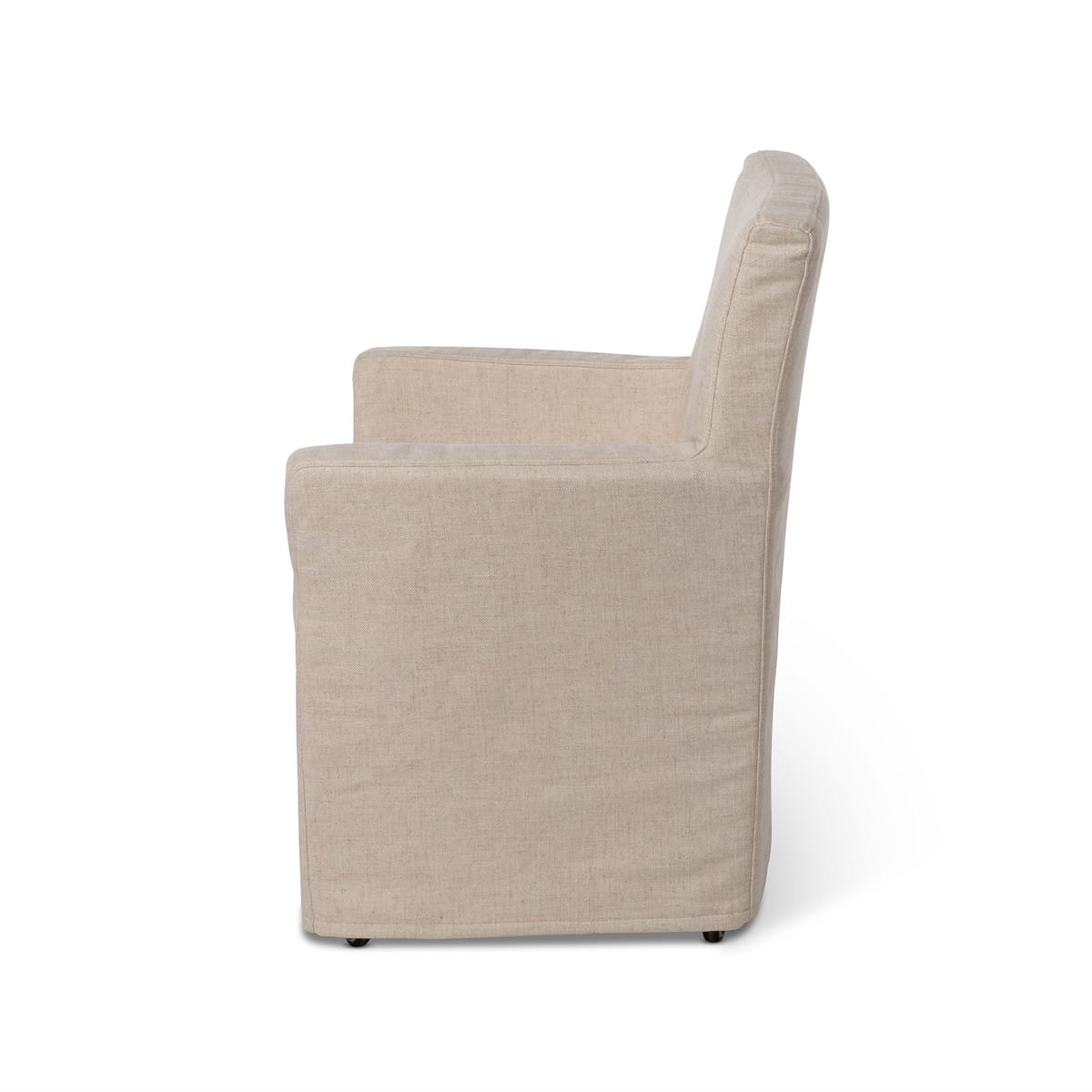 Slip Covered Linen Arm Chair - Image 6