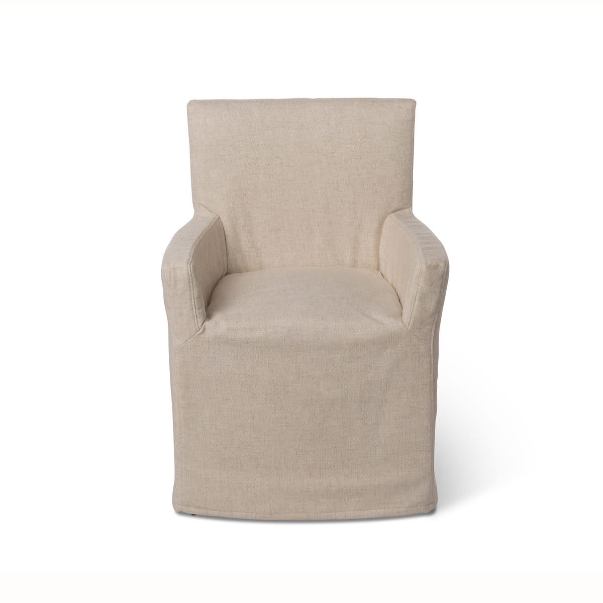 Slip Covered Linen Arm Chair - Image 4