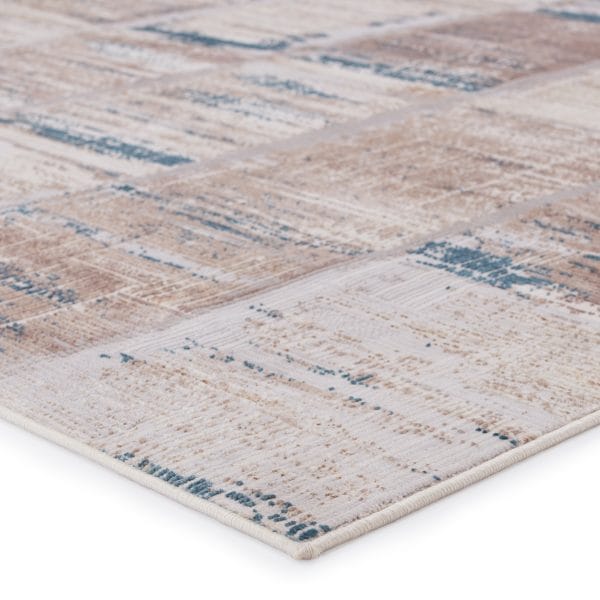 Vibe by  Halvard Abstract Ivory/ Blue Runner Rug (3'X8')