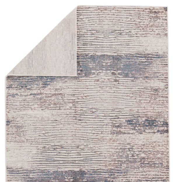 Vibe by  Malachite Abstract Gray/ Ivory Runner Rug (3'X8')