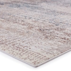 Vibe by  Tolsten Abstract Ivory/ Blue Runner Rug (3'X8')