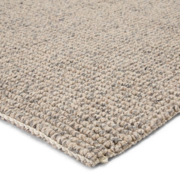Chael Natural Solid Gray/ Beige Area Rug (2'X3')