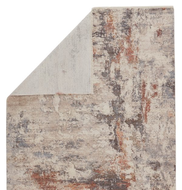 Vibe by  Heath Abstract Gray/ Red Runner Rug (2'9"X8')