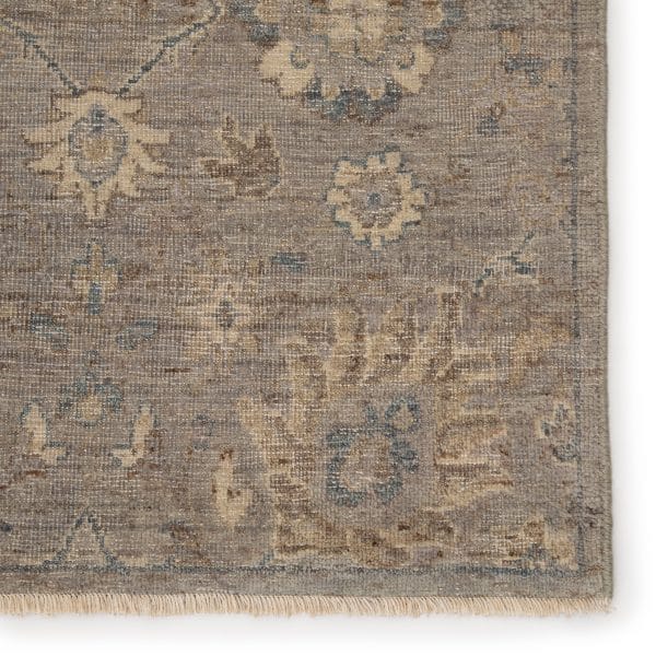Pembe Hand-Knotted Oriental Gray/ Blue Area Rug (8'X10')