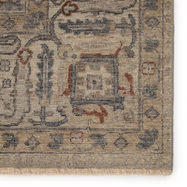 Maison Hand-Knotted Oriental Beige/ Gray Area Rug (8'X10')