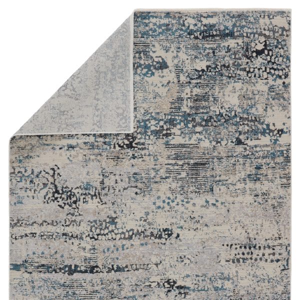 Vibe by  Halston Abstract Gray/ Blue Runner Rug (3'X8')