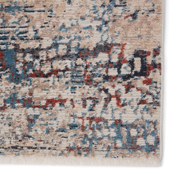 Vibe by  Halston Abstract Blue/ Gray Runner Rug (3'X8')