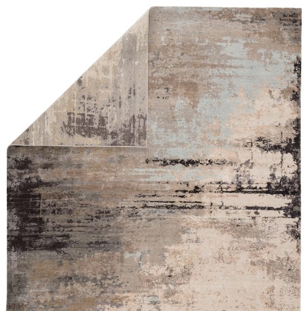 Misana Hand-Knotted Abstract Gray/ Tan Area Rug (8'X10')