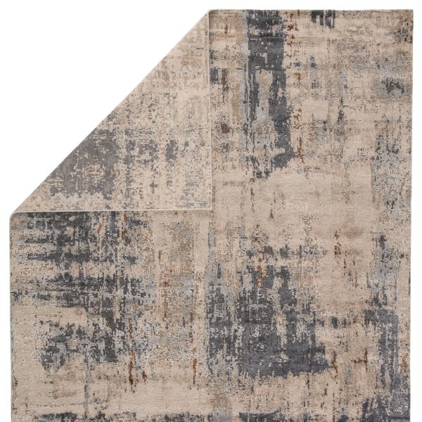 Nadee Hand-Knotted Abstract Gray/ Taupe Runner Rug (2'6"X10')