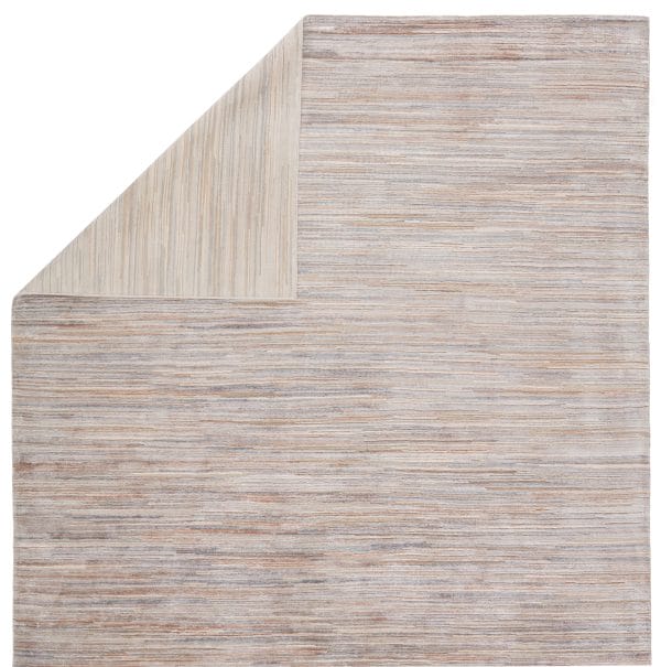 Ajra Hand-Knotted Abstract Gray/ Tan Area Rug (8'X10')