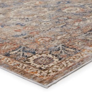 Vibe by  Inari Oriental Light Taupe/ Blue Runner Rug (3'X8')