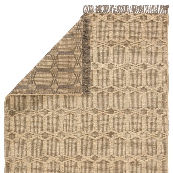 Thierry Natural Trellis Dark Taupe/ Gray Area Rug (2'X3')
