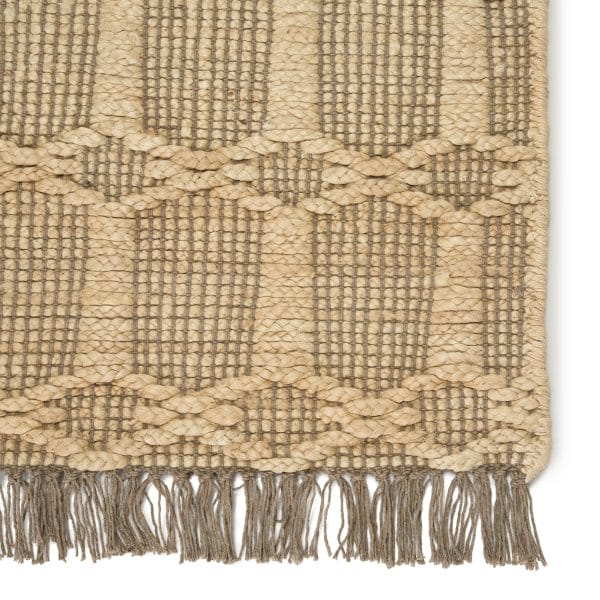 Thierry Natural Trellis Dark Taupe/ Gray Area Rug (2'X3')