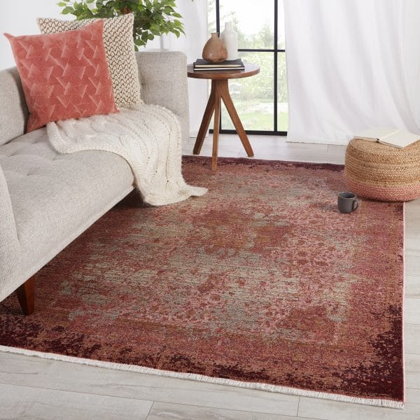 Vibe by  Enyo Medallion Red/ Pink Area Rug (5'X8')