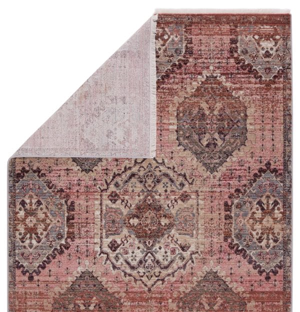 Vibe by  Kyda Medallion Pink/ Gray Area Rug (5'X8')