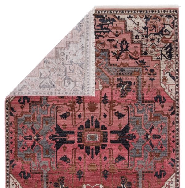 Vibe by  Bellona Medallion Pink/ Gray Area Rug (5'X8')