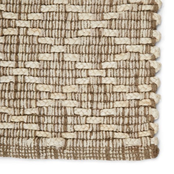 Cecil Natural Trellis Light Taupe/ Ivory Area Rug (2'6"X4')