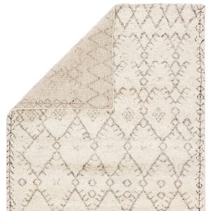 Zola Hand-Knotted Geometric Ivory/ Brown Runner Rug (2'6"X10')